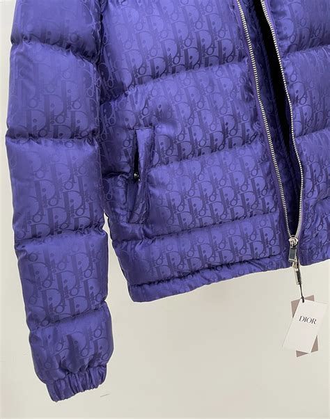 dior oblique daunenjacke lila|Dior oblique puffer jacket reviews.